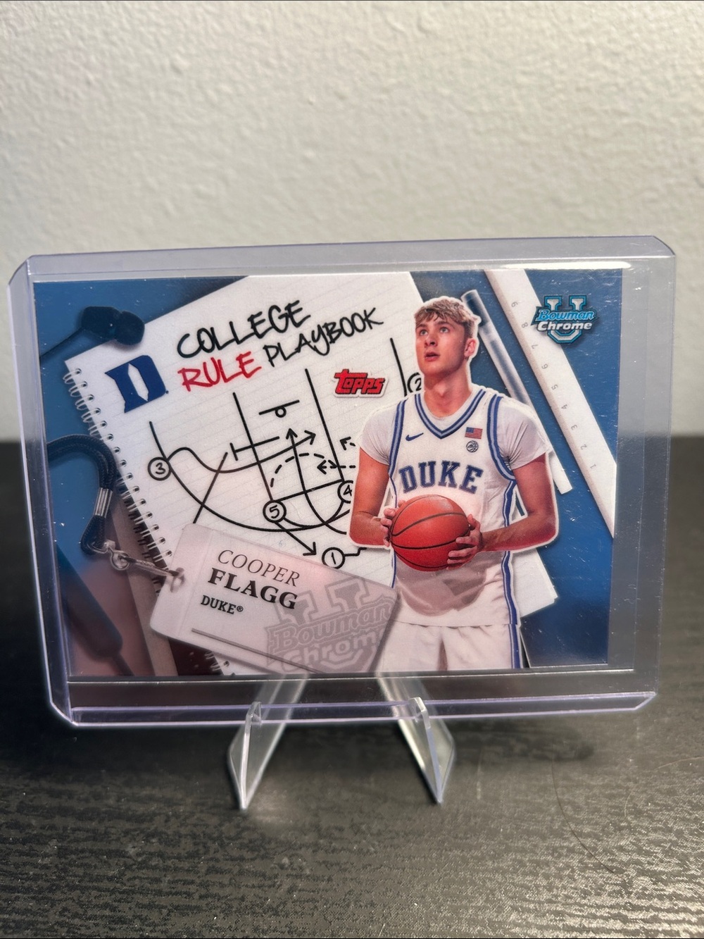 Topps Bowman U Cooper Flagg Duke Card College Rule Book insert silver